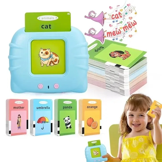 Talking Flash Cards Educational Toy for Kids (112 Pcs Cards & 224 Words)