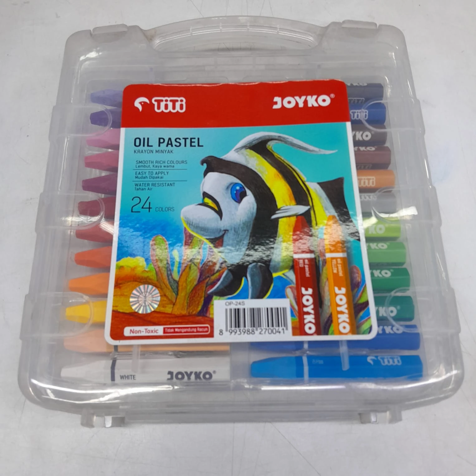 Joytiti Non-Toxic Oil Pastel 24 Color Set for Kids & Beginners